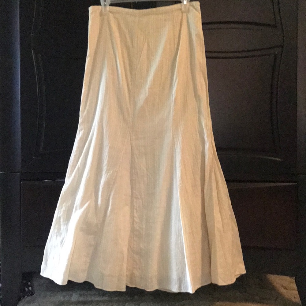 Boho cream off white maxi skirt